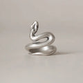925 Sterling Silver Snake Frosted Adjustable Ring Engagement Jewellery Accessory Wholesale