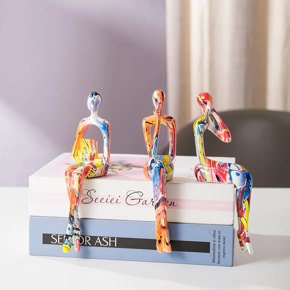 Graffiti Abstract Figurine Modern Pop Art Sculpture Living Room Bookshelf Desk Decor
