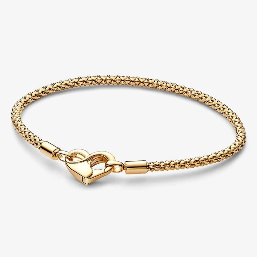 New 925 Silver Sparkling Heart to Heart Double Loop Leather Rope Weaving Bracelet Fashion DIY Charm Exquisite Jewelry Gift