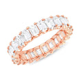 925 Sterling Silver Gorgeous Promised Ring Love Wedding Jewellery Full Paved Square Zircon