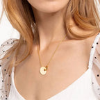 Round Ornament Necklace & Earring Set 925 Sterling Silver Together Forever