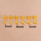 Fashion Minimalist Star Stud Earring 14K Gold Plated Mini Daily