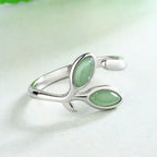 925 Sterling Silver Foliage Adjustable Ring Girls Wedding Luxury Quality Jewellery Accessory