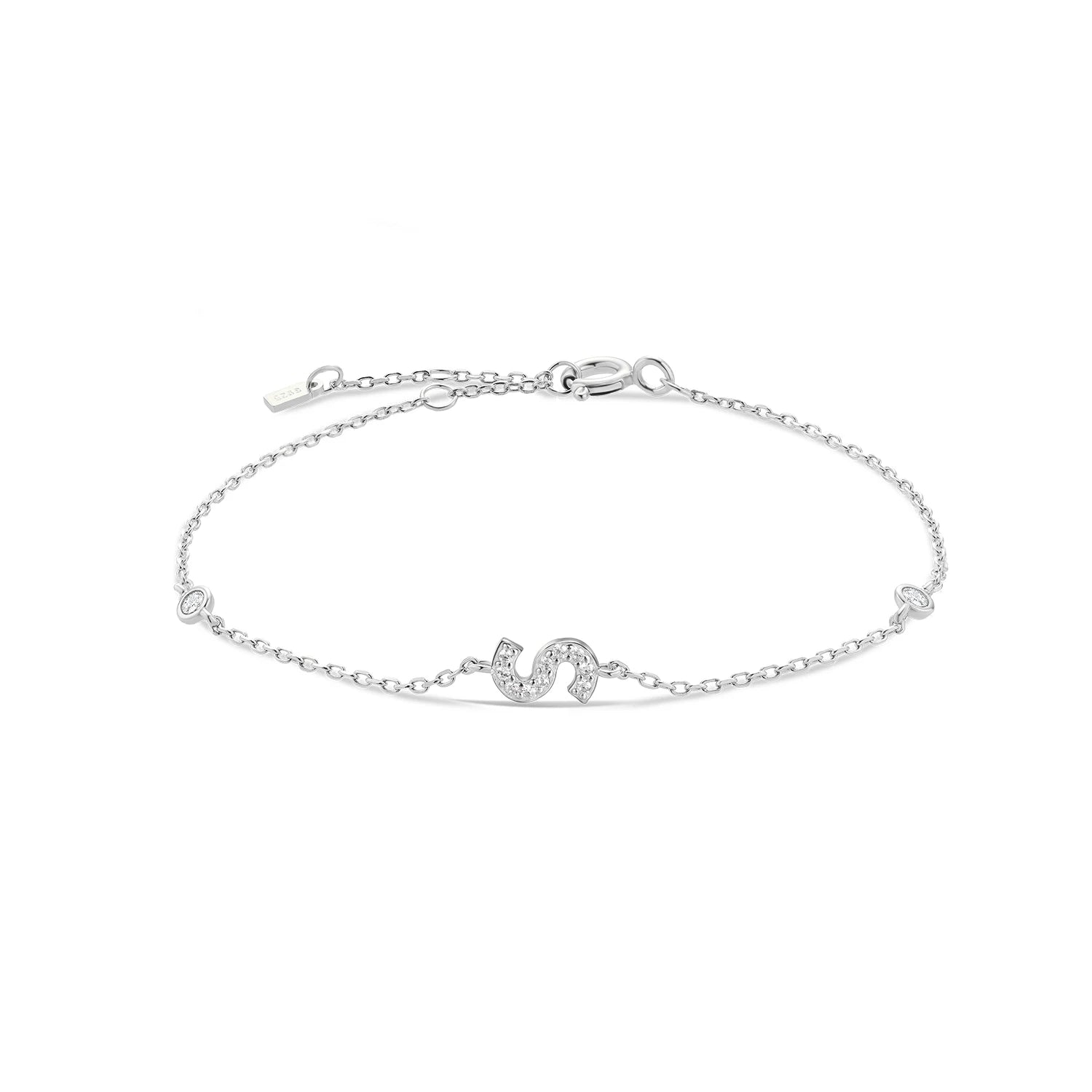 ANDYWEN 925 Sterling Silver Initial 26 Letters Alphabet Monogram Gold Name Bracelet Crystal CZ Zircon 2021 Fashionable Jewelry