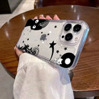 Cute Black Cat Y2k Case for Samsung Galaxy S25 S24 S23 Ultra S22 FE A54 A55