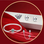 Set Jewelry/Star Moon Devil Eyes Positioning Buckle Sparkling Cross 925 Sterling Silver Original Fits Birthday Party Jewelry Gif