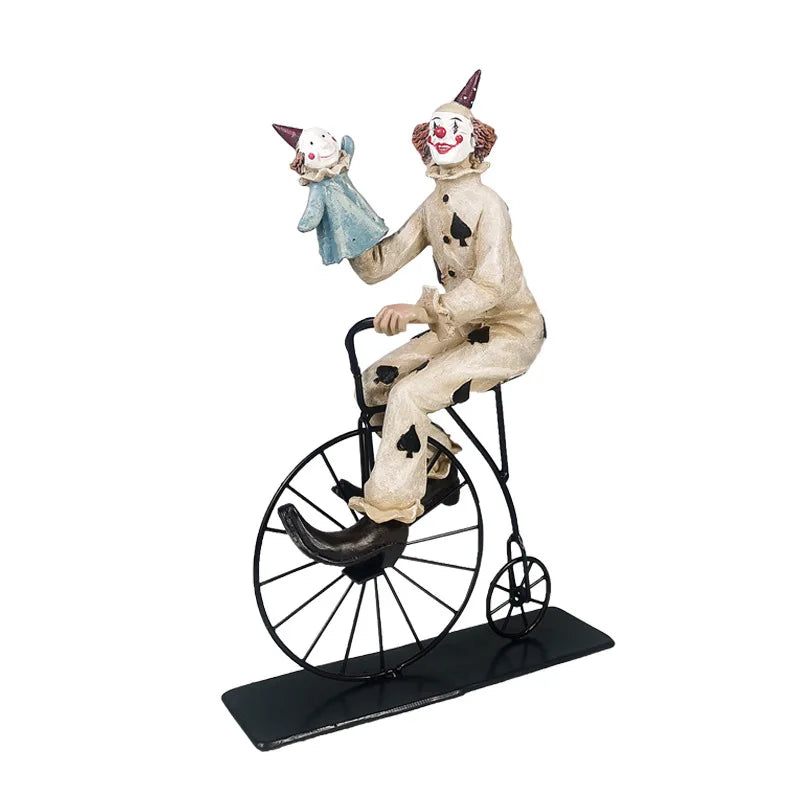 Circus Clown Statue Joker Figurine Buffoon Doll Collection Living Room Design Decor