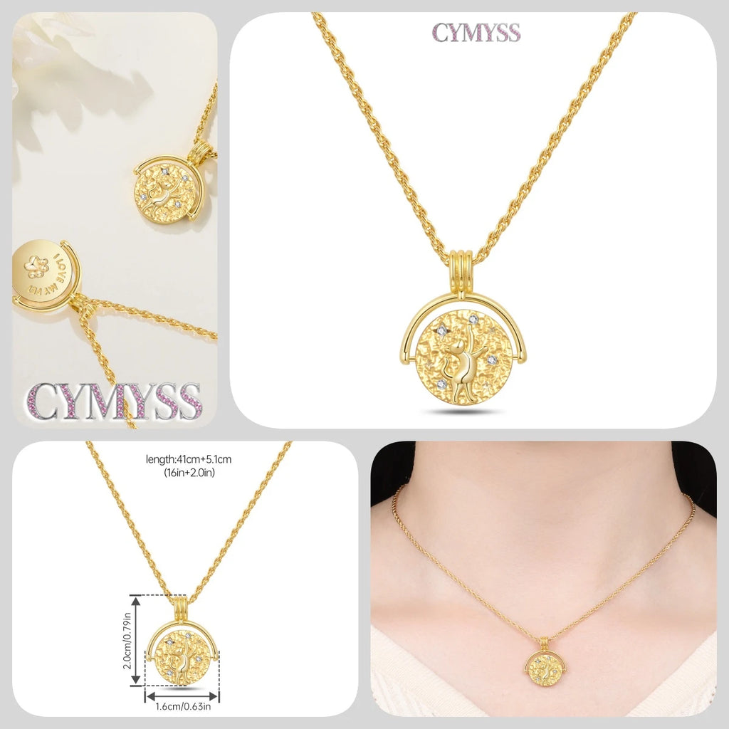 Original 925 Sterling Silver 18K Gold Heart Lock and Key Necklace Y-shaped Chain Necklace For Women Memorial Prayer Jewelry Gift
