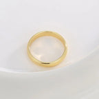 925 Sterling Silver Gold Colour Fashion Ring Classic Simple Couple's Wedding Engagement Gift