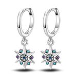 925 Sterling Silver Star Moon Sun Tassel Versatile Hoop Earrings Fine Gift