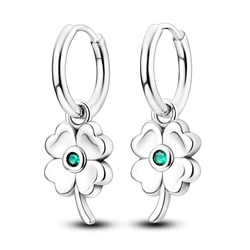 925 Sterling Silver Sparkling Wings Drop Earrings Trendy Anniversary Gift