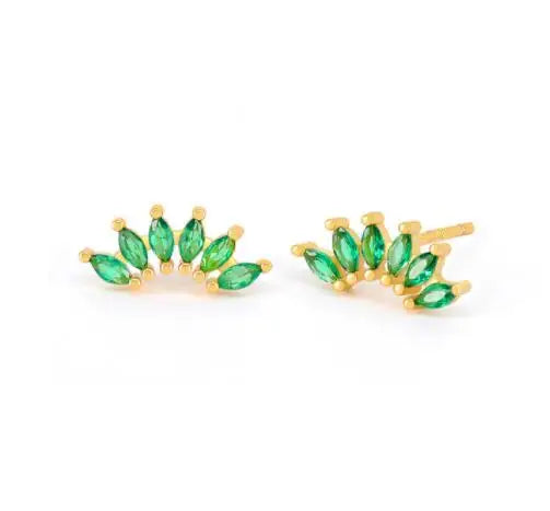 2022 New Stainless Steel Minimal Hoop Earrings Cubic Zirconia