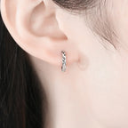 925 Sterling Silver Hoop Earrings Women High Quality Fashion Jewellery Gift