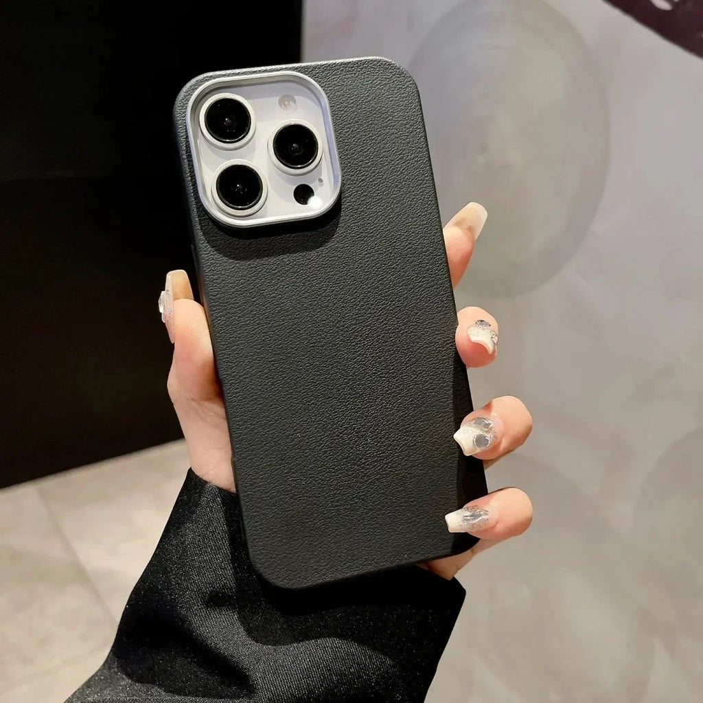 Luxury Matte Leather Case for Samsung Galaxy A55 A16 S25 S24 Ultra
