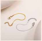 Snake Chain Bracelets for Little Girls 12cm-15cm, Hypoallergenic Non Tarnish Stainless Steel Adjustable Link
