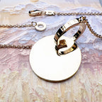 Round Ornament Necklace & Earring Set 925 Sterling Silver Together Forever