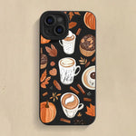 Vintage Maple Leaf Pumpkin Coffee Case for Samsung S25 S24 S23 A16