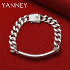925 Sterling Silver 8-inch Luxury Classic Bracelet Women Wedding Jewellery