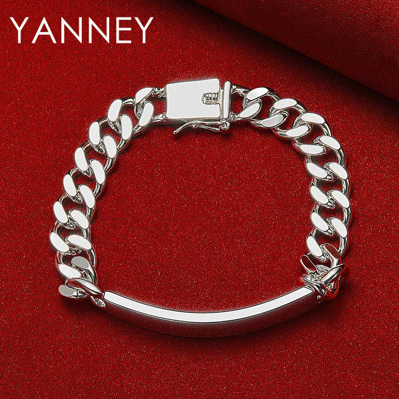 925 Sterling Silver 8-inch Luxury Classic Bracelet Women Wedding Jewellery