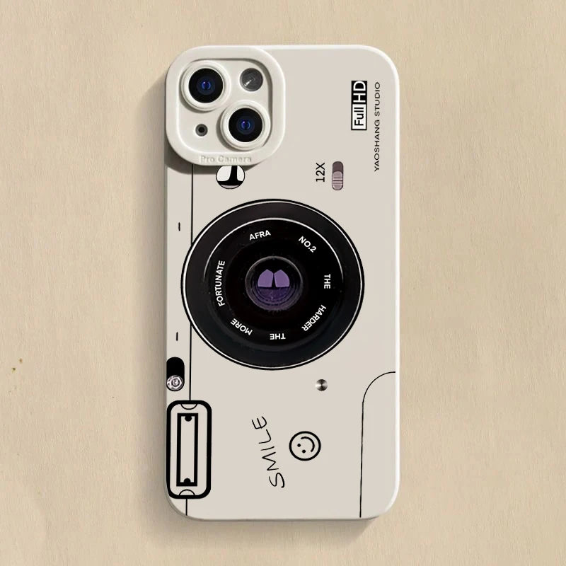 Vintage Camera Silicone Case for Samsung S25 S24 S23 S22 Ultra A16