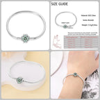 925 Silver 17-20CM Heart Pave Zirconia Original Bracelets Infinity Bracelet Fit DIY Charms Bead Birthday Jewelry Gifts Hot Sale