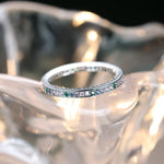 Minimalist Small Rainbow Zircon Stone Thin Rings For Women Silver Color Stacking Wedding Bands Female Daily Party Finger Jewelry