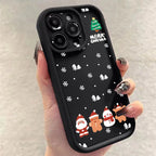 Christmas Santa Elk Case for iPhone 17 16 15 14 13 12 11 Pro Max XR 7 8 Plus