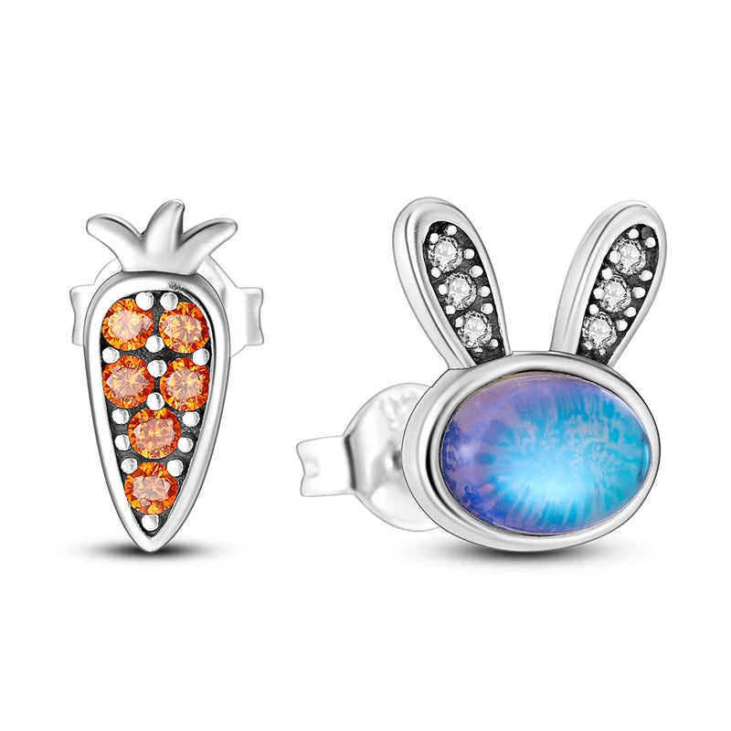 925 Sterling Silver Cats Dogs Animals Hoop Ear Studs Anniversary Gift