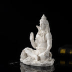 13cm Sandstone Shiva Statue Yoga Figurine Ornament Zen Meditation India Religion