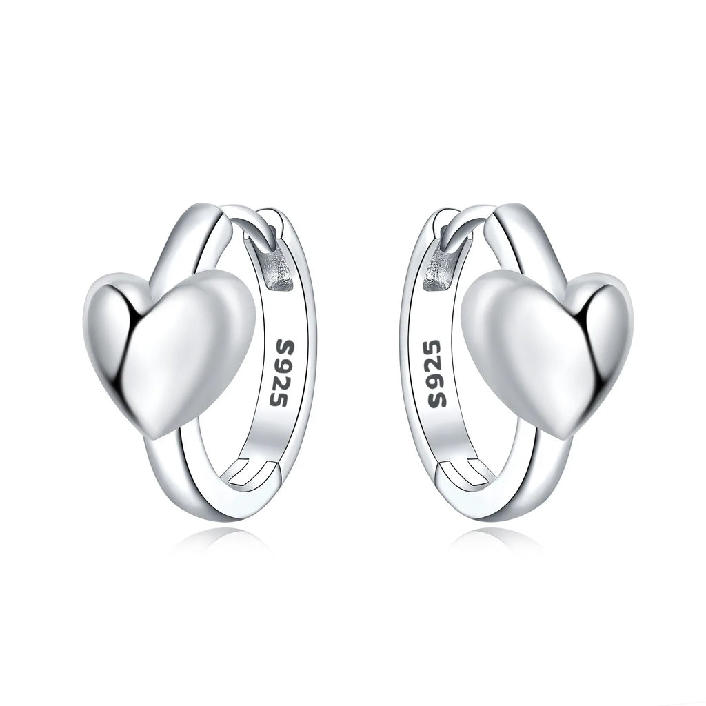 925 Sterling Silver Vine Love Black Zirconia Hoop Earrings Trendy Jewellery