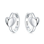 925 Sterling Silver Square Chain Stone Inlaid Hoop Earrings Trendy Jewellery