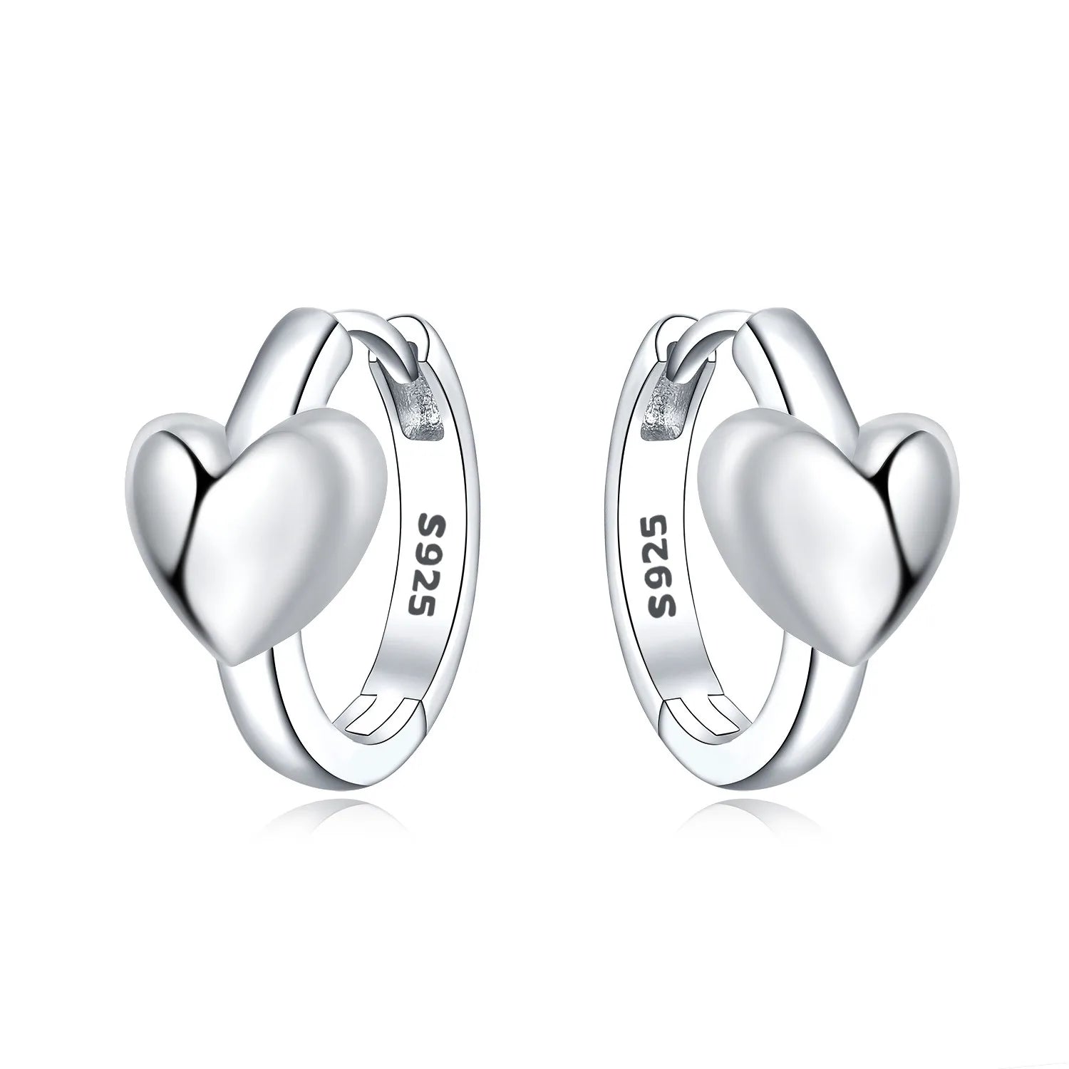 925 Sterling Silver Square Chain Stone Inlaid Hoop Earrings Trendy Jewellery