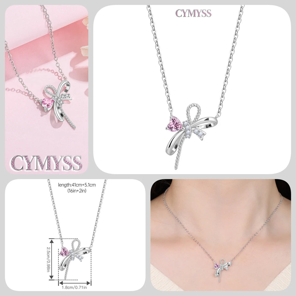 Original 925 Sterling Silver 18K Gold Heart Lock and Key Necklace Y-shaped Chain Necklace For Women Memorial Prayer Jewelry Gift