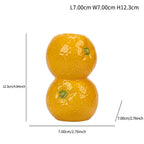 Ceramic Fruit Candle Holder Lemon Orange Figurines Strawberry Candlestick Tabletop Decor