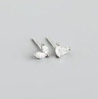 2PC Stainless Steel Cubic Zirconia Small Hoop Earrings Helix Tragus
