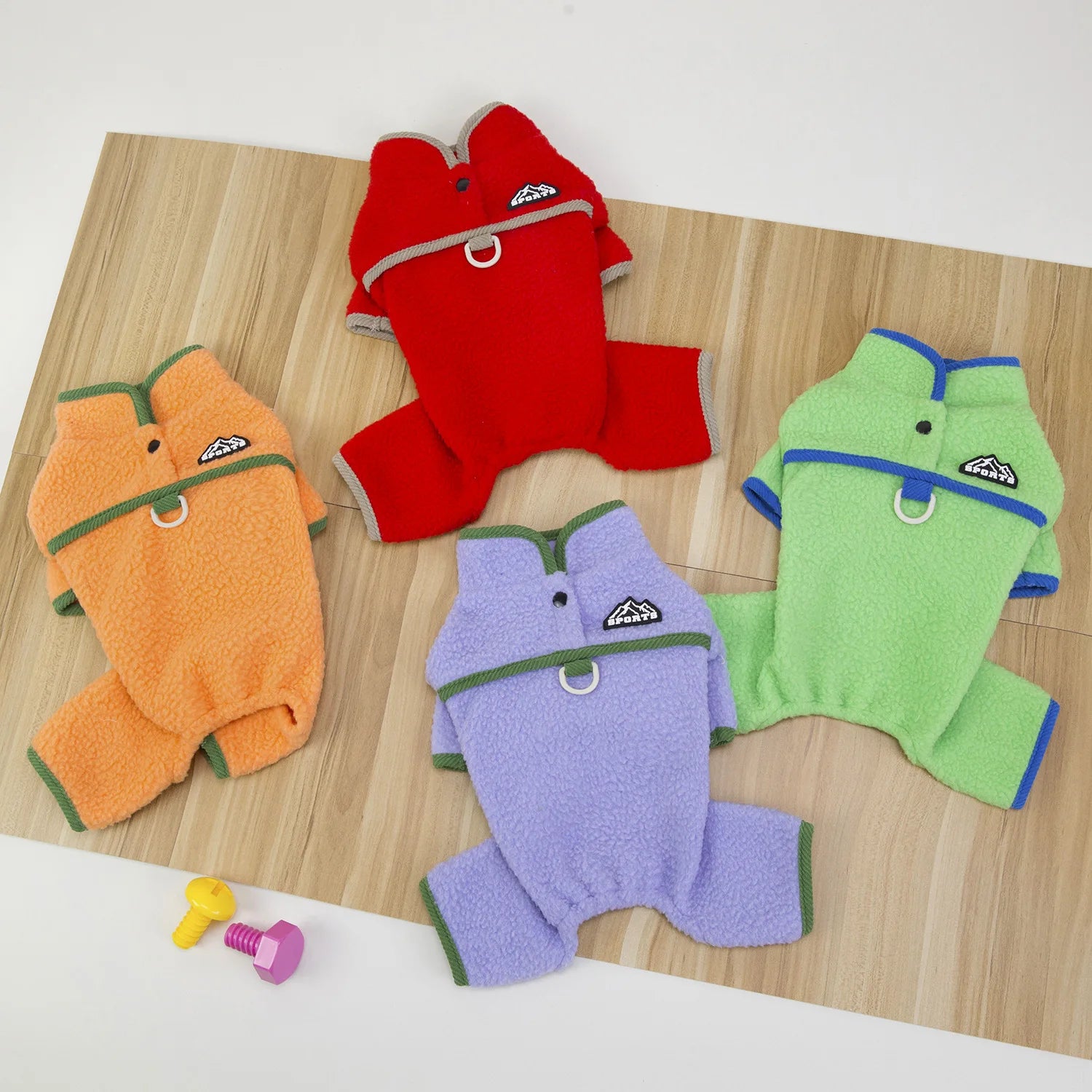 Thick Sherpa Dog Cat Clothes Warm Animal Pajamas Onesie Small Medium Pet