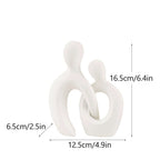 Resin Abstract Figurines Anniversary Couple Statue Lovers Figure Sculptures Shelf Pop