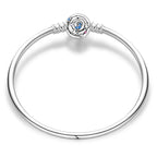 925 Sterling Silver Forever Love Peach Heart Bracelets Star Moon Airplane Earth Bracelets For Women Fit DIY Charms Party Jewelry