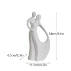 Nordic Ceramic Couple Sculpture Modern Pop Art Living Room Wedding Gift