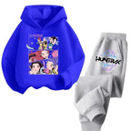 Kids Kpop Demon Hunters Kawaii Hoodie & Sweatpants Set Anime Cartoon Clothing