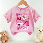K-pop Girls Summer Short Sleeve Casual Top Cartoon Print T-Shirt