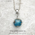 Globe Pendant Beads Necklace 925 Sterling Silver Rope Chain Jewellery Gift