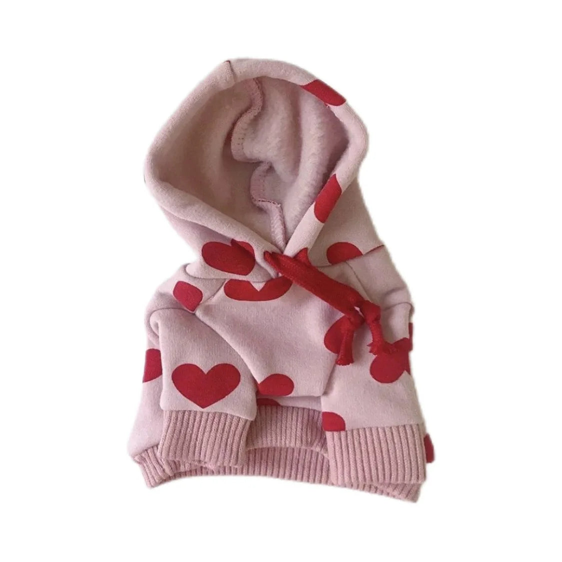 Fashion Dog Hoodie Sweatshirt for Small Medium Dogs, Chic Fashion Puppy Clothes with Heart Design, Cute Hooded Pet Coat  Outfits