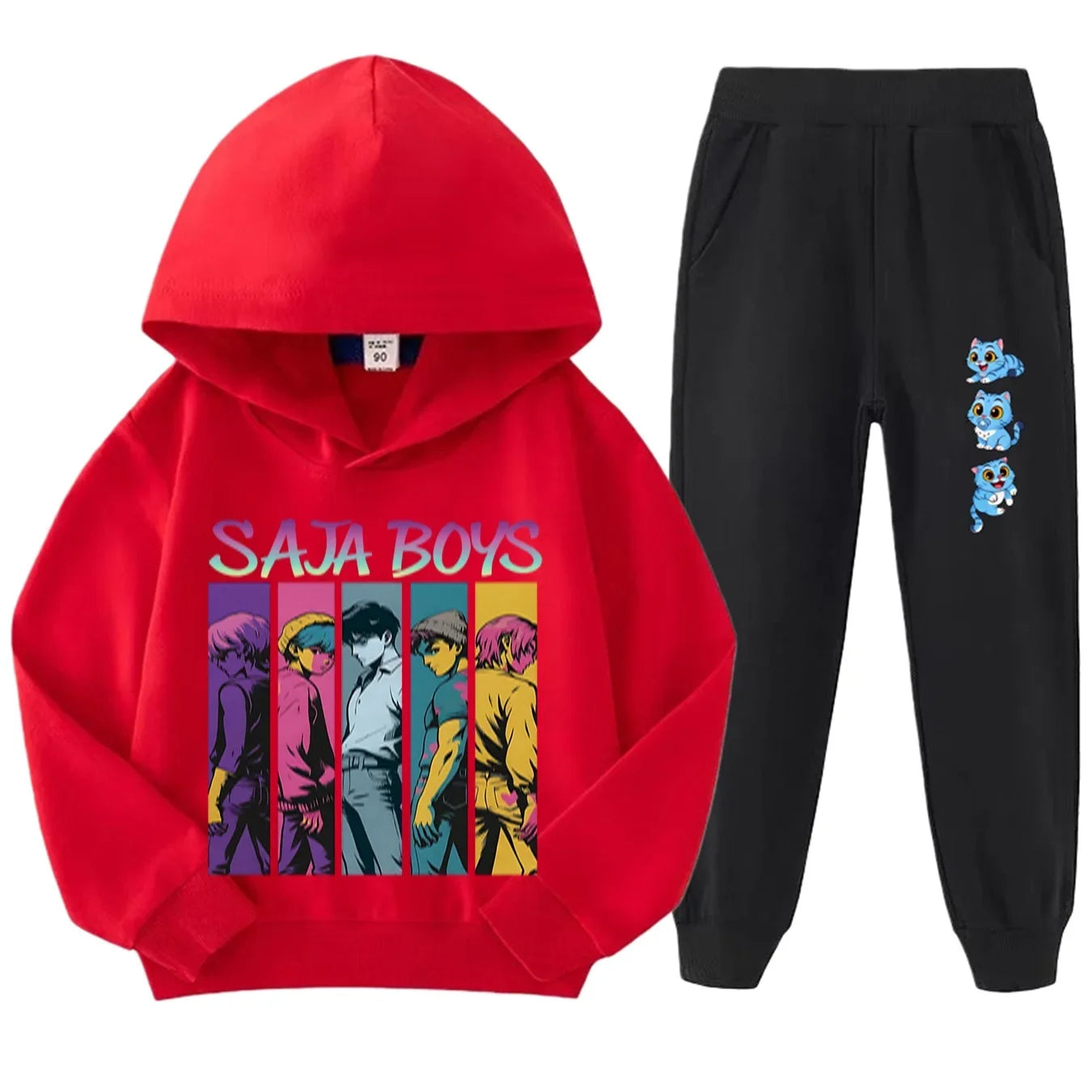 Girls Kpop Demon Hunters Athleisure Wear Hunter Witch Squad Hoodie Leggings