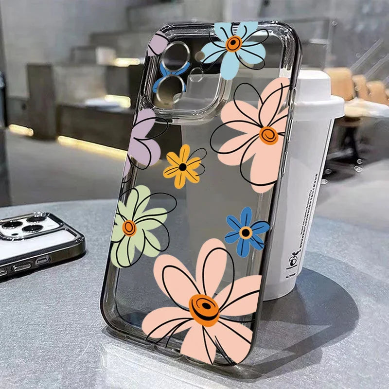 Sunflower Sky Pattern Case for iPhone 16 15 14 13 12 11 Pro Max XR 7 8 Plus