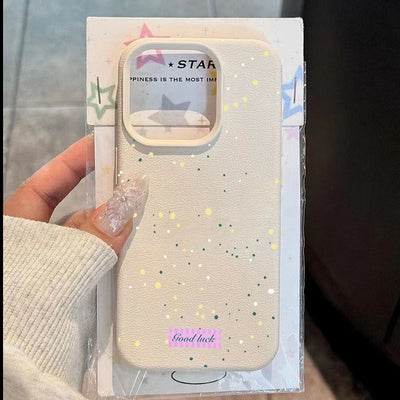 Wave Point Lychee Pattern Case for iPhone 16 15 14 13 12 Pro Max
