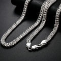 925 Sterling Silver 6mm Geometric Chain Necklace Fashion Jewelry