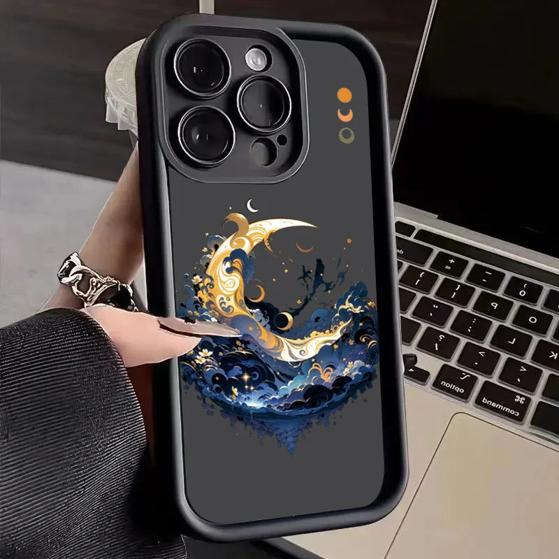Luxury Moon Case for Xiaomi Redmi Note 14 13 12 11 Pro Plus 13C 12C 14C