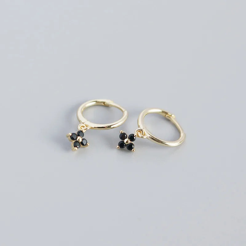 2PC Stainless Steel Cubic Zirconia Small Hoop Earrings Helix Tragus