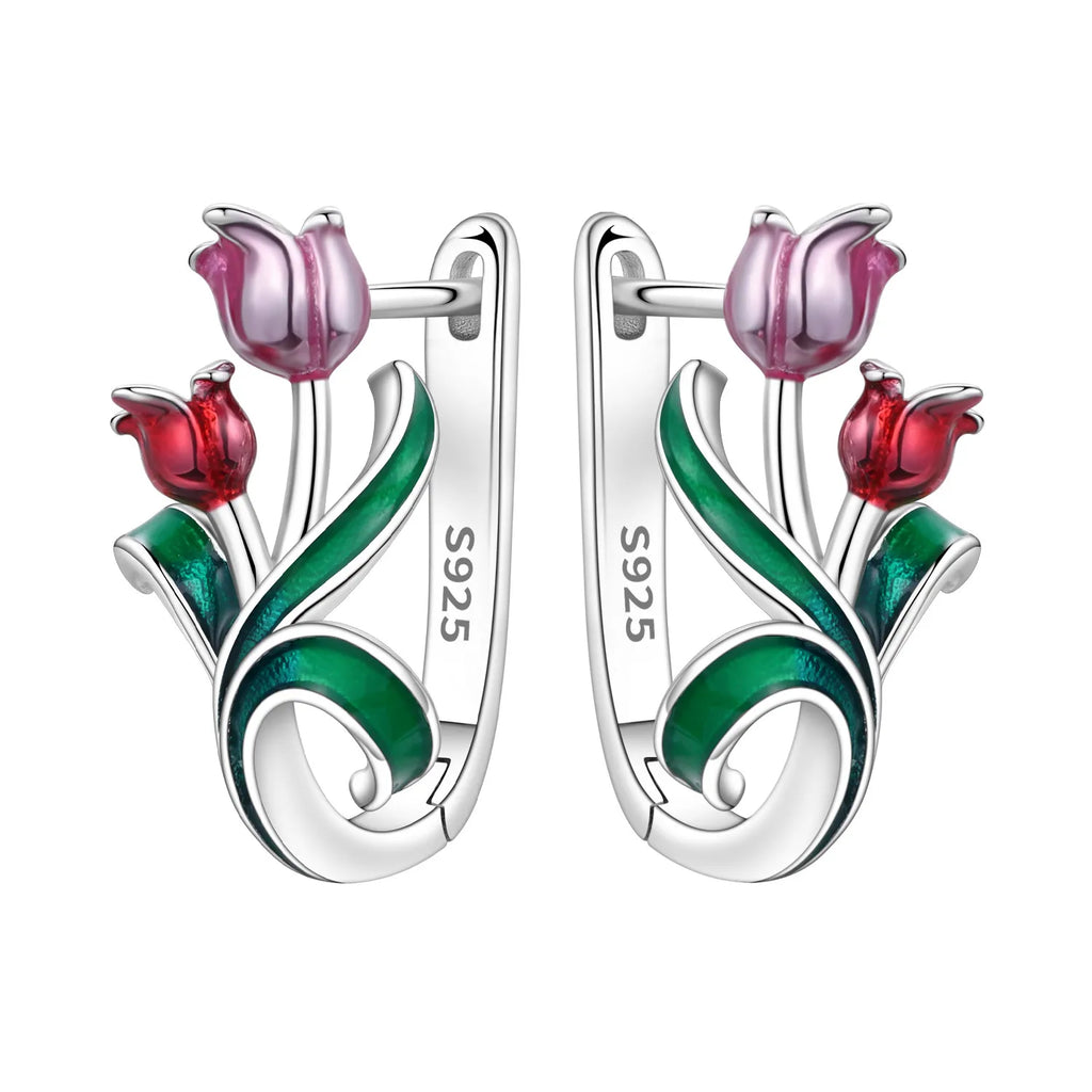 925 Sterling Silver Pink Sweet Bow Drop Earrings Trendy Anniversary Jewellery